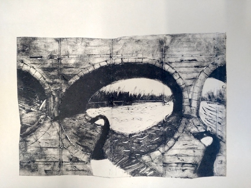 Three printmakers Lucy Tennyson, Nic Hamilton and Biddy Hudson exhibiting at the easyHotel in Summertown